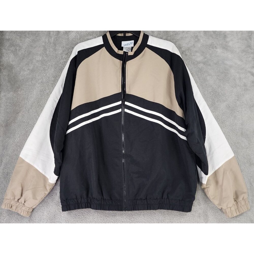 Irvine Park Jacket Mens Large Multicolor Zip Long Sleeve Vintage Windbreaker